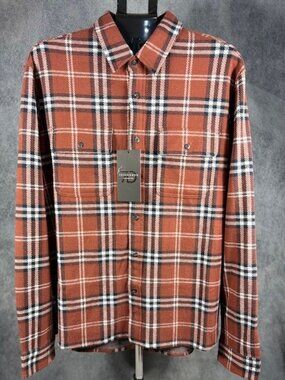 7 Diamonds Men's M Amber Flannel Shirt Soft Stretch Button